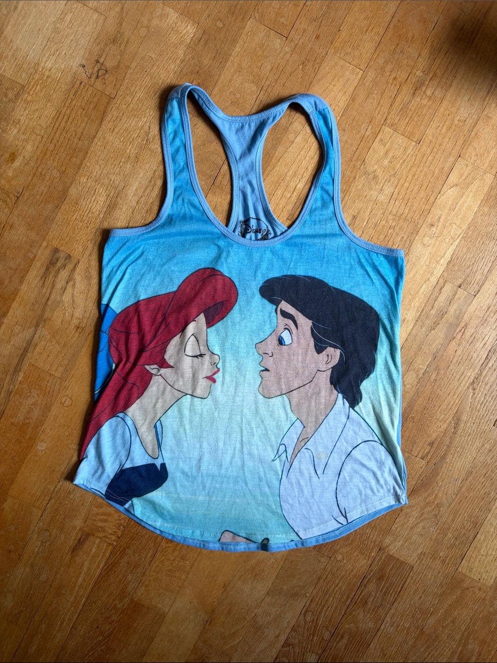 Disney Blue Tank Top with Ariel & Prince Eric Graphic